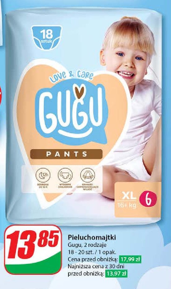 Pieluchomajtki junior 5 Gugu pants promocja