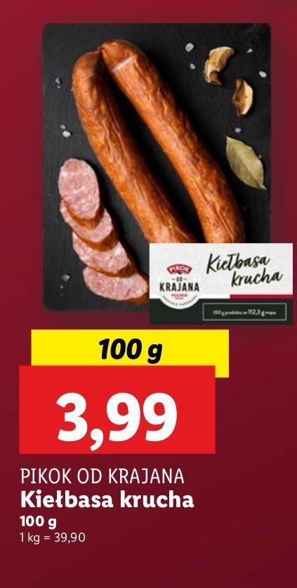 Kiełbasa krucha z jagnięciną Pikok od krajana promocja