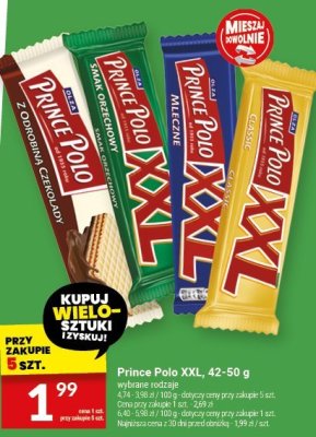 Prince Polo XXL, 42-50 g promocja w Twój Market