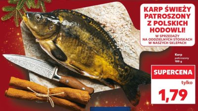 Karp świeży patroszony z polskich hodowli promocja w Kaufland