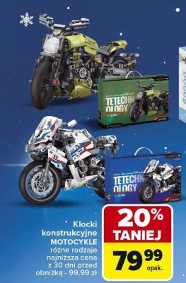 Klocki konstrukcyjne MOTOCYKLE różne rodzaje promocja w Carrefour Market