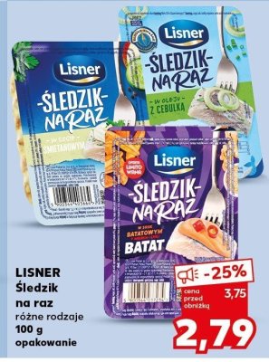 Śledzik na raz, różne rodzaje promocja w Kaufland