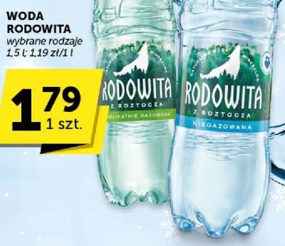 Woda Rodowita wybrane rodzaje 1.5 l promocja w Groszek