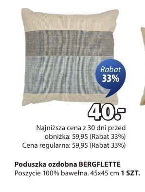 Poduszka ozdobna BERGFLETTE 45x45 cm promocja w Jysk