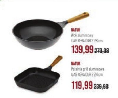 Patelnia wok aluminiowy NATUR 145 X694 048 Ø 28 cm promocja w Stokrotka