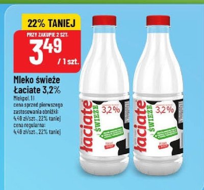 Mleko świeże 3,2% Łaciate promocja w POLOmarket
