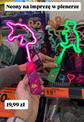 Neony na imprezę w plenerze promocja w Biedronka