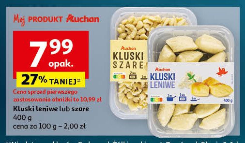 Kluski leniwe Auchan różnorodne (logo czerwone) promocja