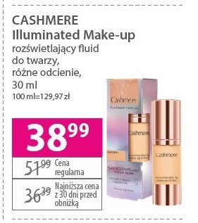 Podk艂ad do twarzy 02 natural roz艣wietlaj膮cy CASHMERE ILLUMINATED MAKE-UP promocja