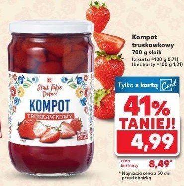 Kompot truskawkowy K-classic stąd takie dobre! promocja