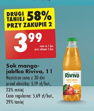 Sok jabłko-mango Riviva promocja