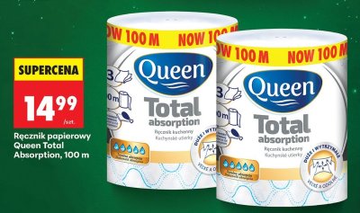 Ręcznik papierowy Queen Total Absorption promocja w Biedronka