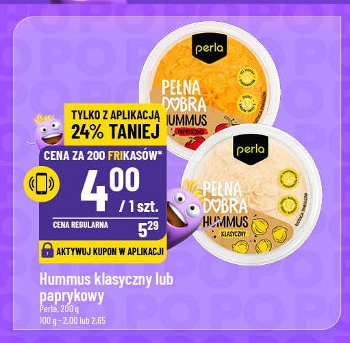 Hummus paprykowy Perla promocja