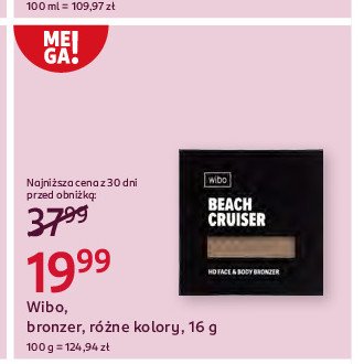 Perfumowany bronzer do twarzy i ciała nr 01 WIBO BEACH CRUISER promocja w Rossmann