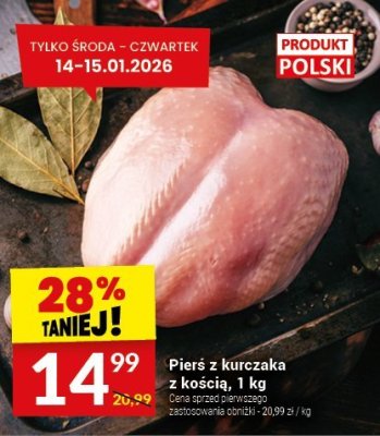 Pierś z kurczaka z kością, 1 kg promocja w Twój Market