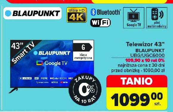 Telewizor 43" 43ubg6000s Blaupunkt promocja