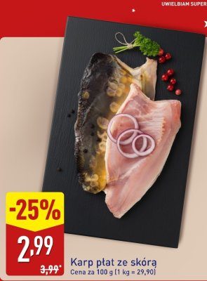 Karp płat ze skórą promocja w Aldi