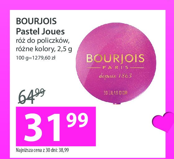 Róż do policzków Bourjois pastel joues promocja