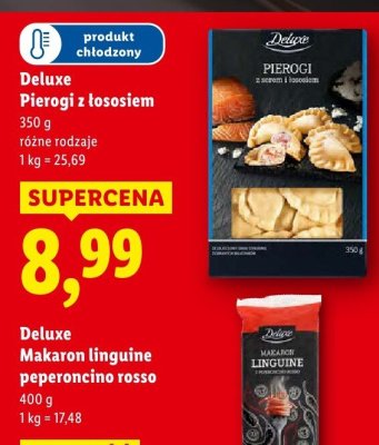 Pierogi Deluxe Pierogi z łososiem promocja w Lidl