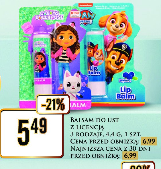 Balsam do ust paw patrol promocja w Dino