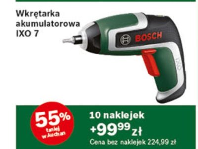 Wkrętarka akumulatorowa IXO 7 Bosch promocja w Auchan