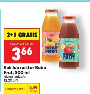 Sok lub nektar Bobo Frut, 300 ml różne rodzaje promocja w Biedronka