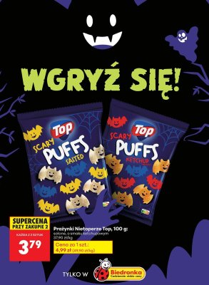 Prażynki Nietoperze o smaku ketchupowym promocja w Biedronka