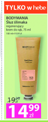 Krem do r膮k Bodymania snail slime promocja