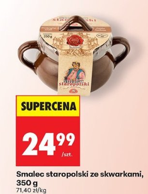Smalec staropolski ze skwarkami promocja w Biedronka