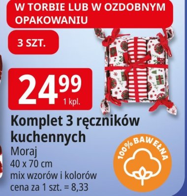 Komplet 3 ręczników kuchennych Moraj promocja w Leclerc