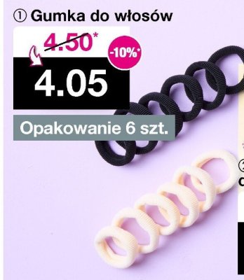 Gumka do włosów, opakowanie 6 szt. promocja w Woolworth