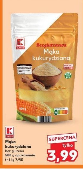 Mąka kukurydziana bezglutenowa K-classic promocja