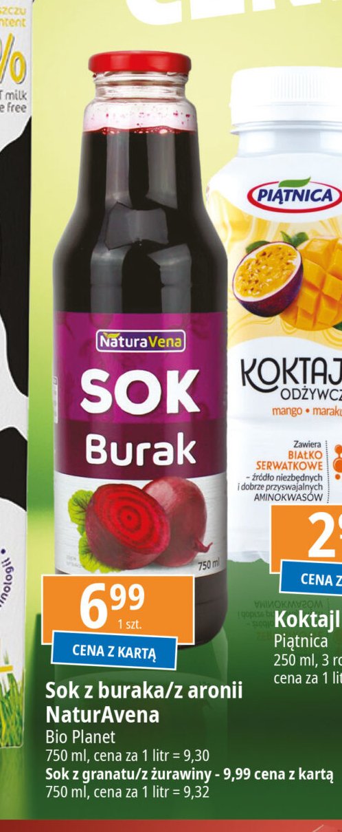 Sok 100% aronia Naturavena promocja w Leclerc