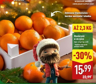 Mandarynki w skrzynce promocja w Aldi