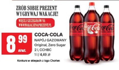 Napój gazowany Coca-Cola Original, Zero Sugar promocja w Chorten