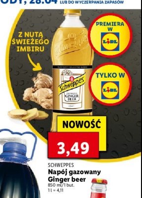 Napój ginger ale Schweppes promocja