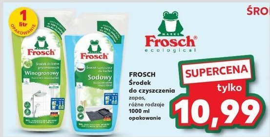 Winogronowy środek czyszczacy do łazienki zapas Frosch promocja