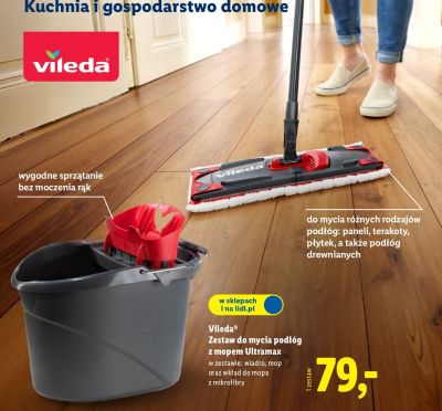 Zestaw do mycia podłóg z mopem Ultramax  promocja w Lidl