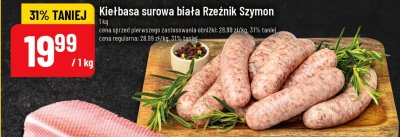 Kiełbasa surowa biała  promocja w POLOmarket