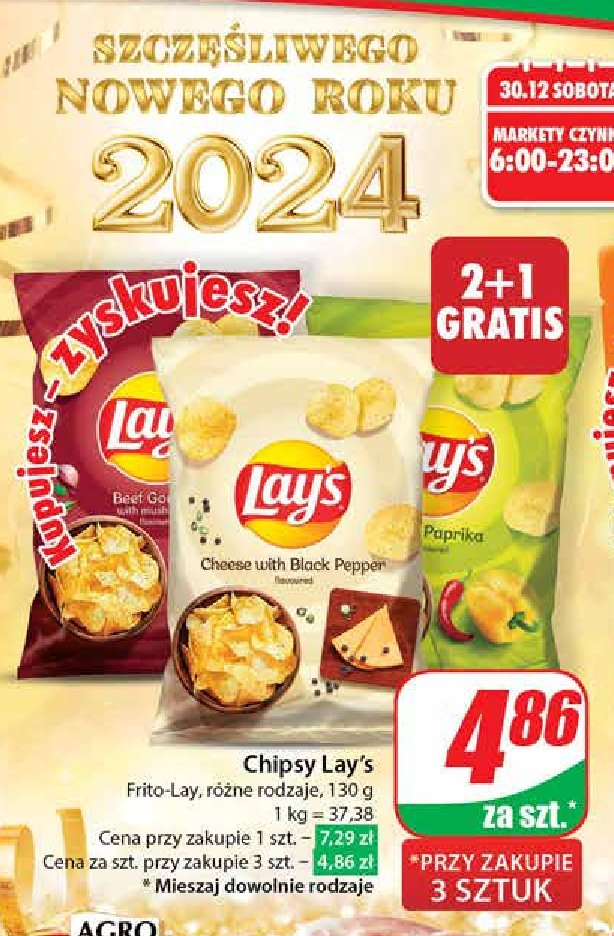 Chipsy cheese with black pepper Lay's Frito lay lay's promocja