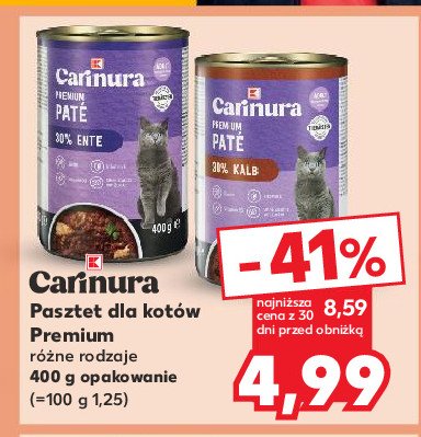 Pasztet dla kota 30% kalb K-classic carinura promocja