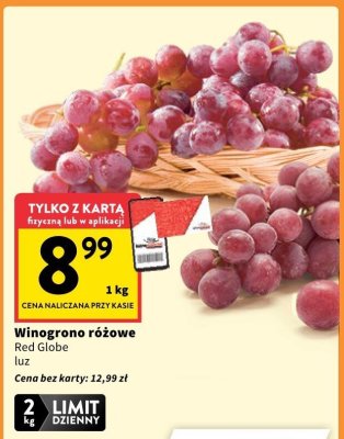 Winogrono różowe Red Globe luz promocja w Intermarche