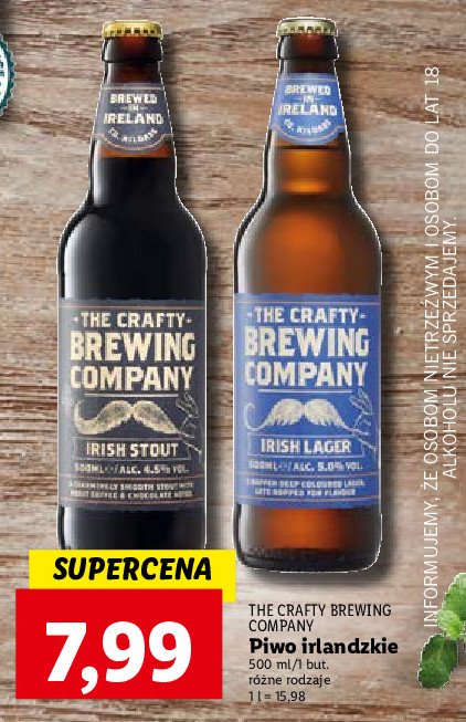 Piwo Brewing company irish stout promocja