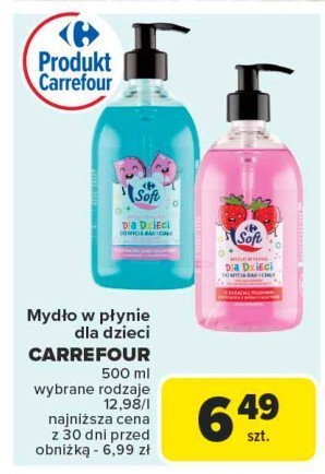 Mydło w płynie dla dzieci guma balonowa Carrefour soft promocja