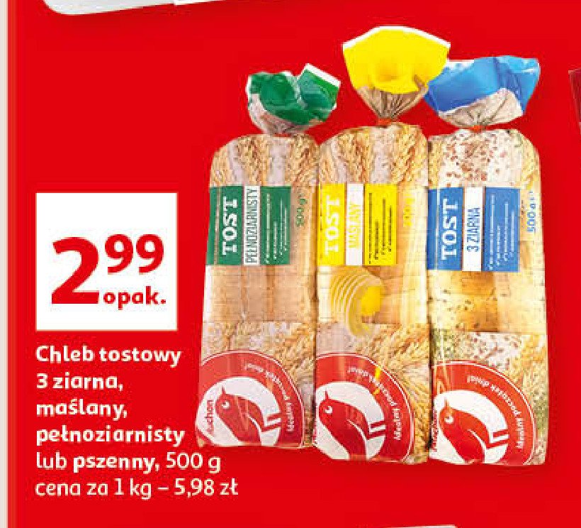 Chleb tostowy pszenny Auchan promocja