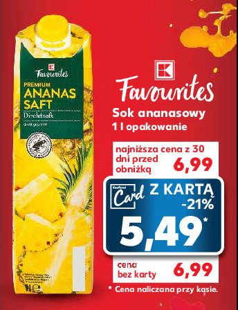 Sok ananasowy K-classic favourites promocja