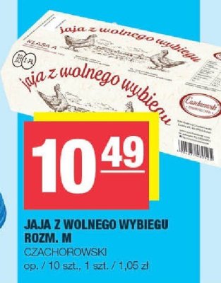 Jaja z wolnego wybiegu rozm. M Czachórowski promocja w SPAR