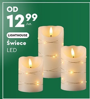 Świece LED Lighthouse promocja w Biedronka
