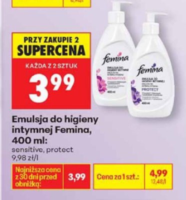 Emulsja do higieny intymnej Femina, 400 ml promocja w Biedronka