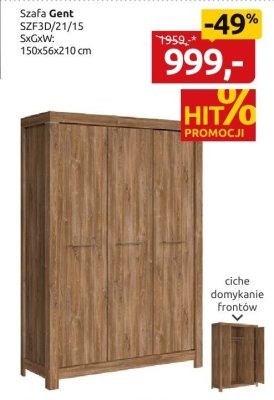 Szafa Gent SZF3D/21/15 promocja w Black Red White